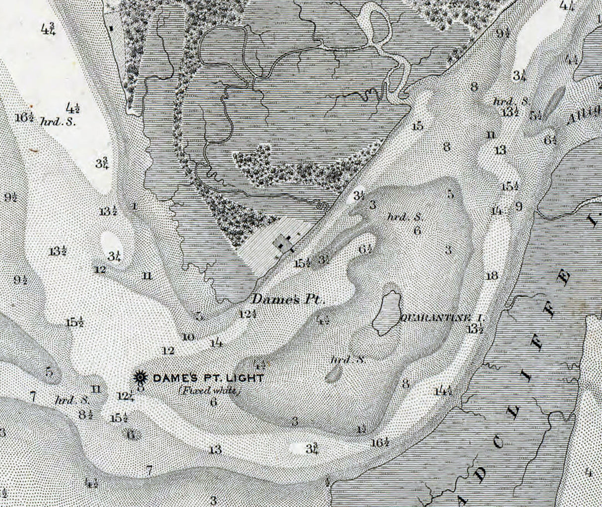 1856 Nautical Chart of Saint Johns River Florida Jacksonville to Browns Creek
