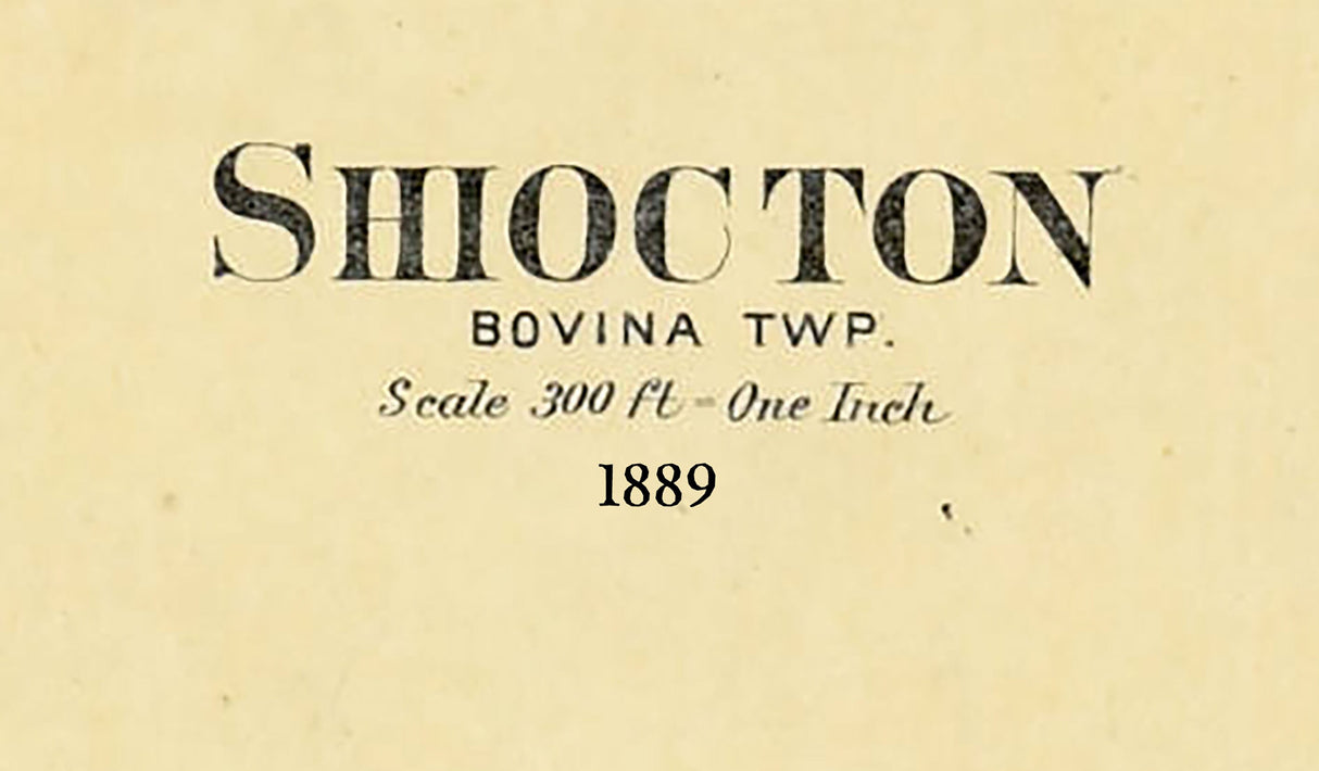 1889 Town Map of Shiocton Outagamie County Wisconsin
