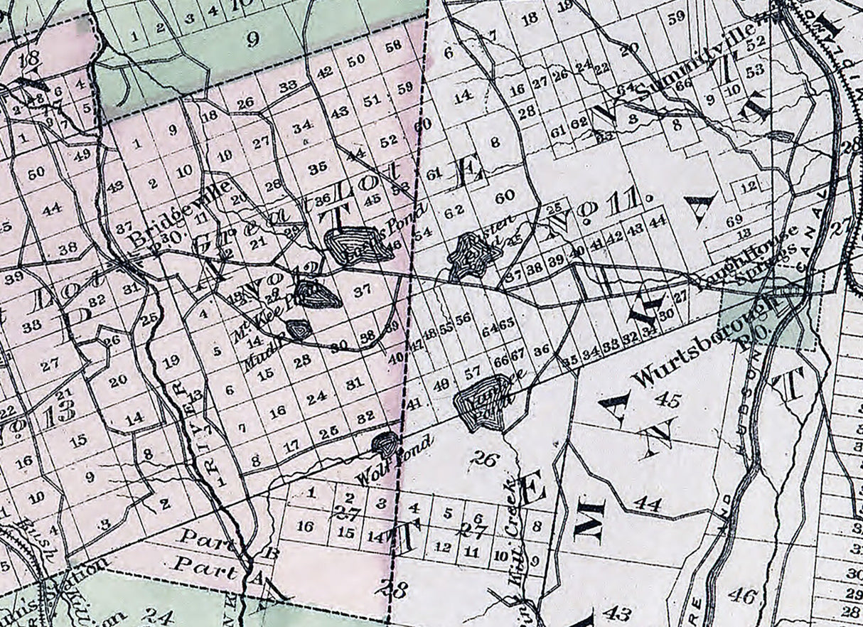 1875 Map of Sullivan County New York