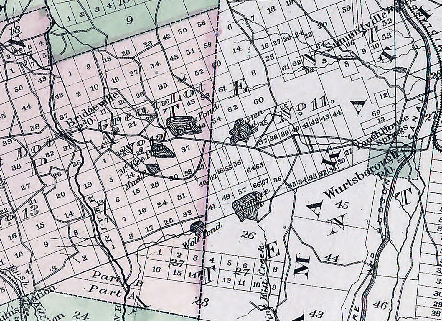 1875 Map of Sullivan County New York