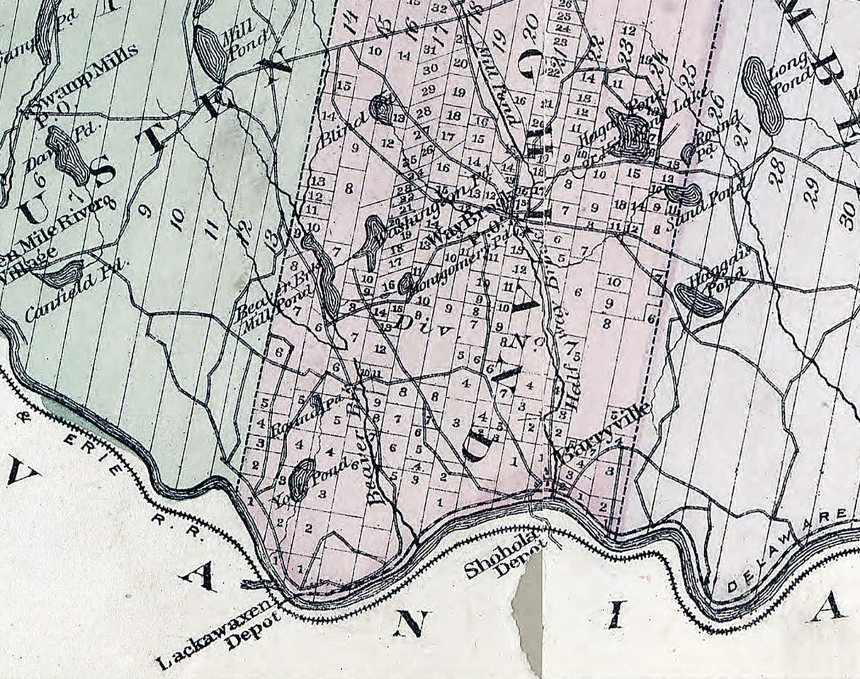 1875 Map of Sullivan County New York