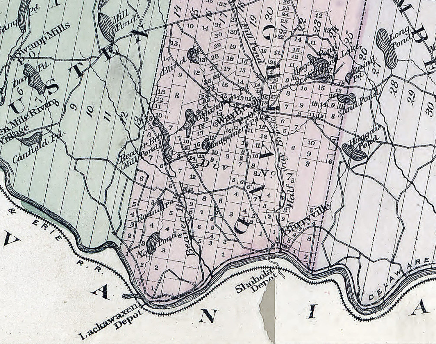 1875 Map of Sullivan County New York