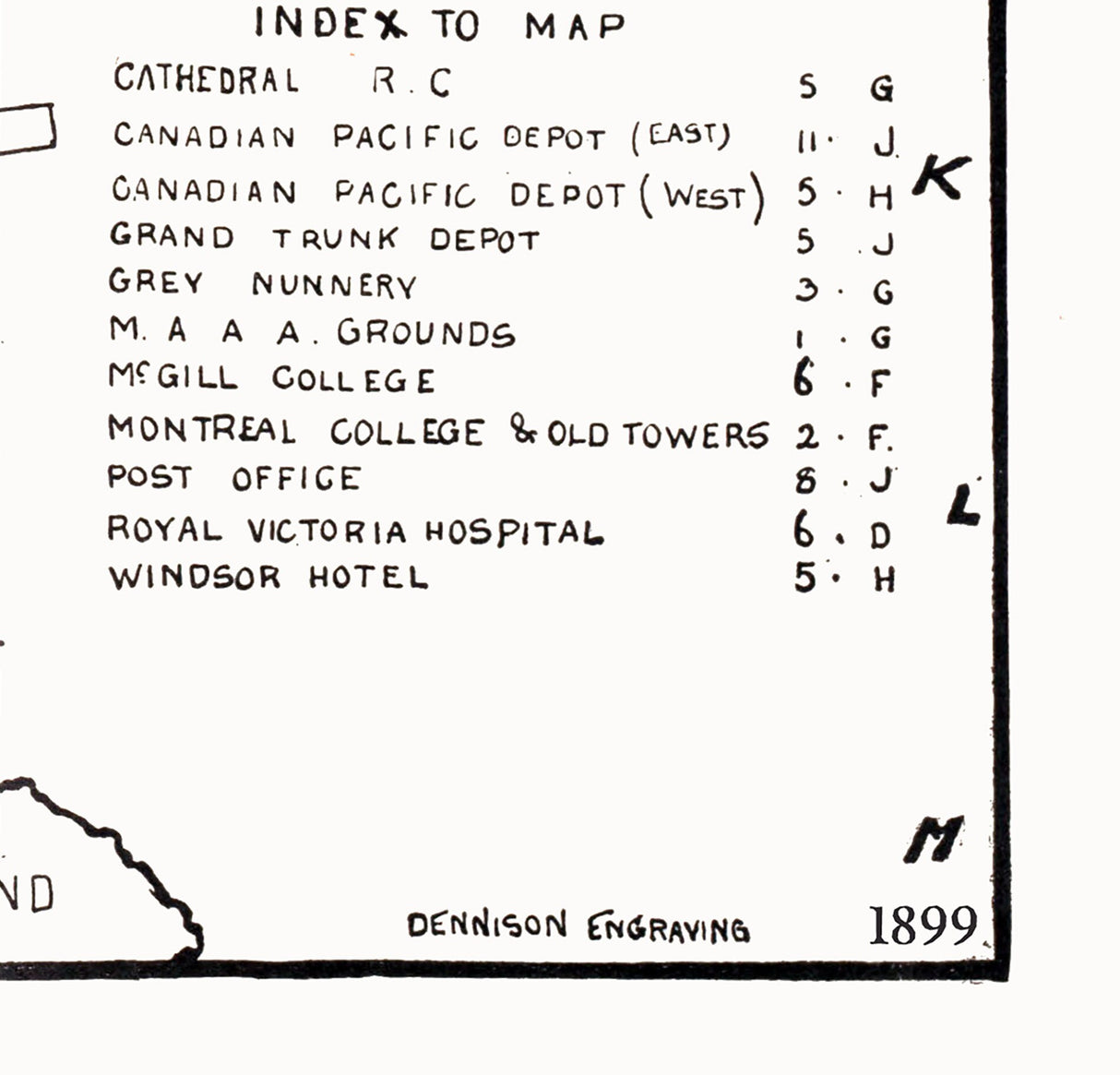 1903 Map of Montreal Canada