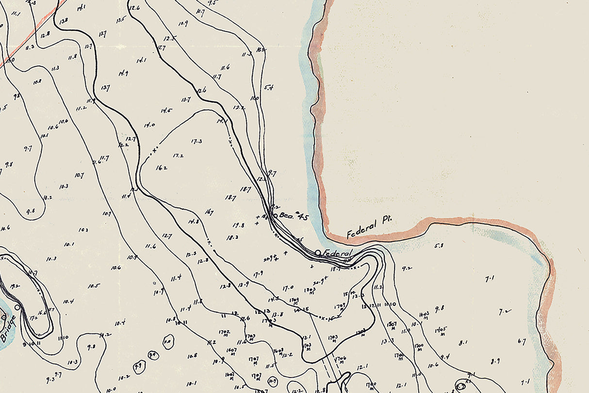 1899 Nautical Chart of Saint Johns River Tocoi Point to Cows Creek