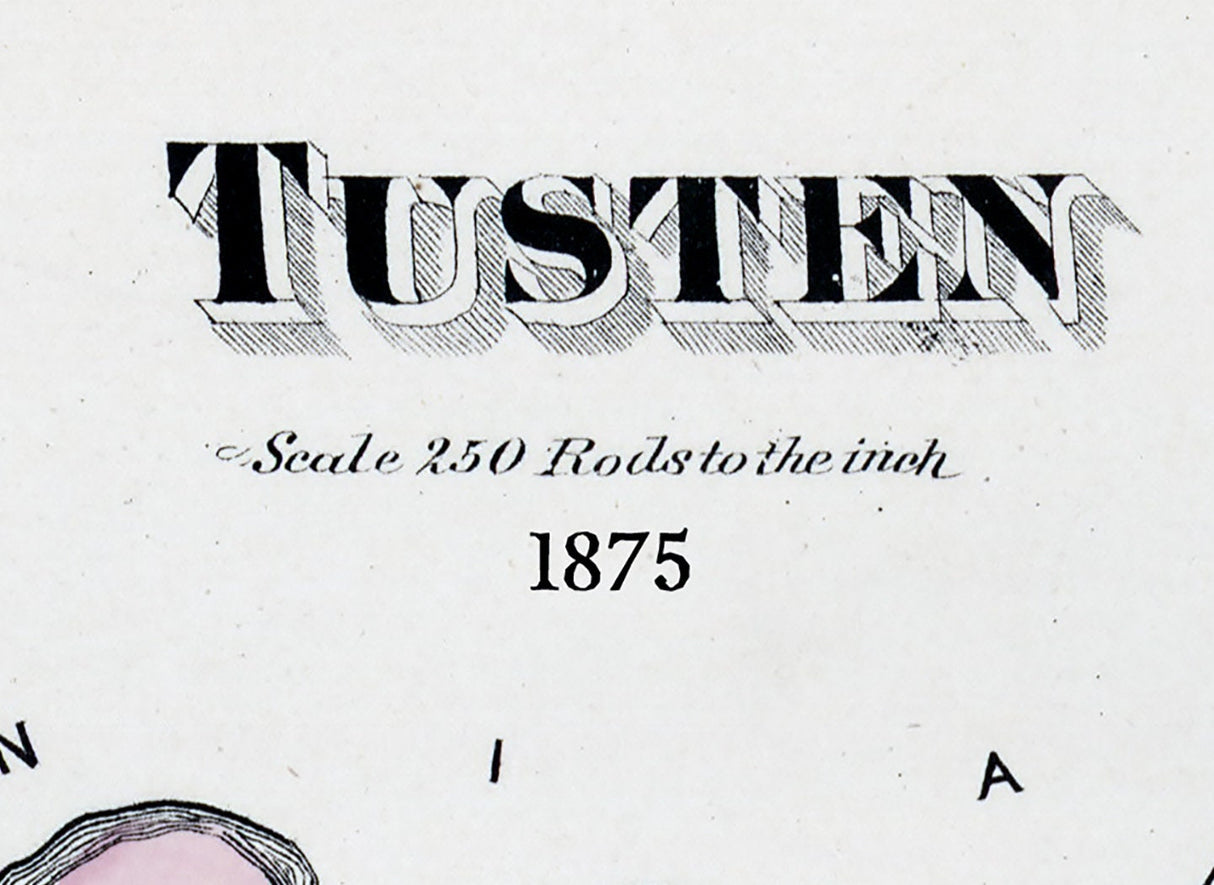 1875 Map of Tusten Township Sullivan County New York