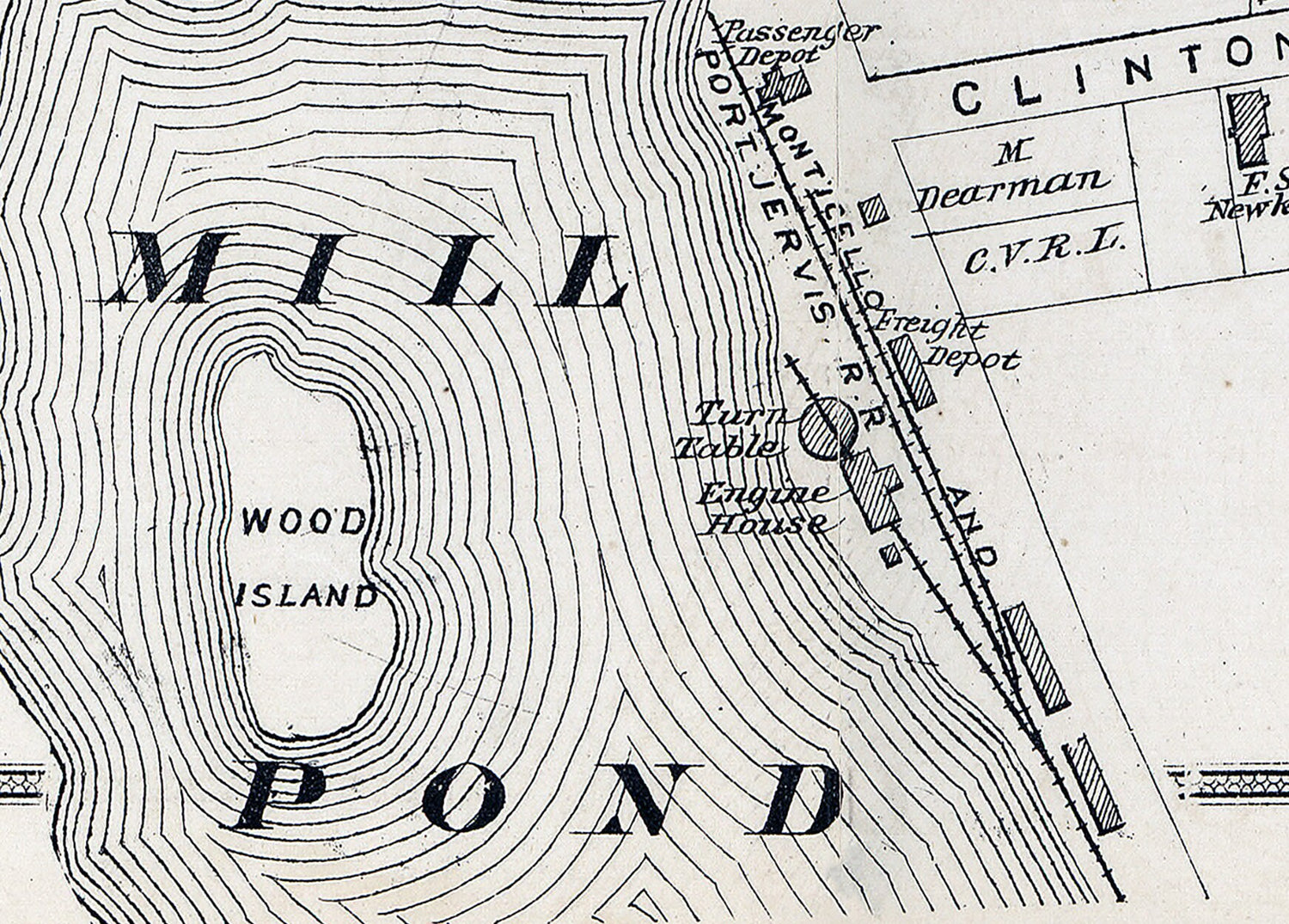1875 Town Map of Monticello Sullivan County New York