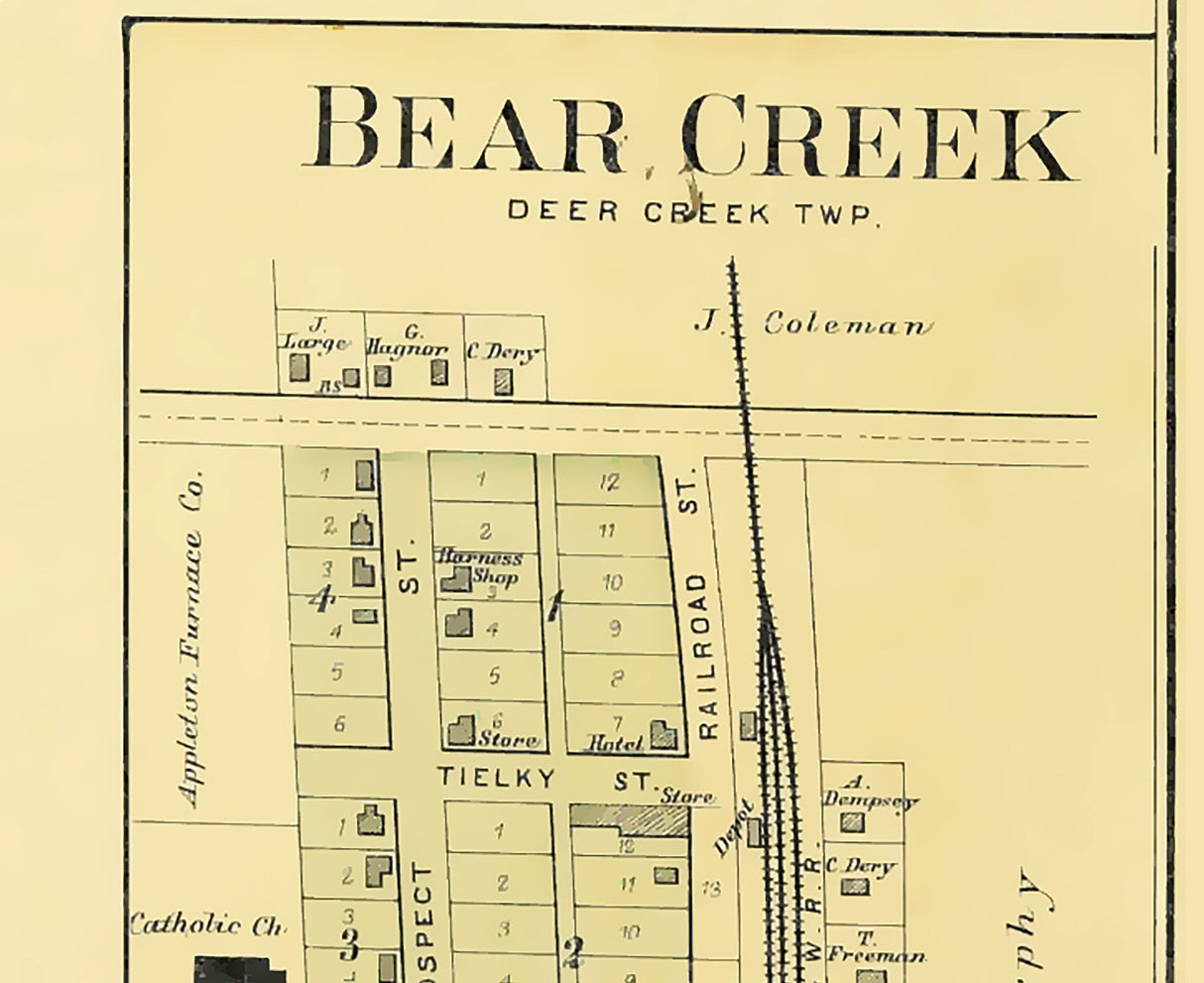 1889 Map of Maple Creek Township Outagamie County Wisconsin