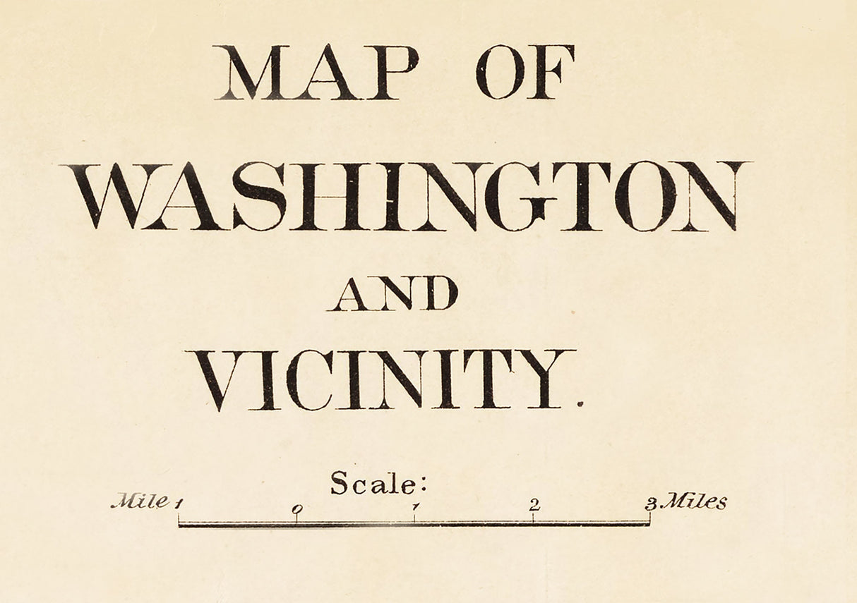 1882 Map of Washington DC and Vicinity Fairfax County Prince George County