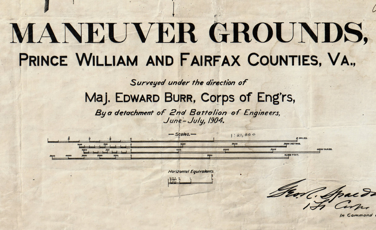 1904 Map of Prince William and Fairfax County Virginia