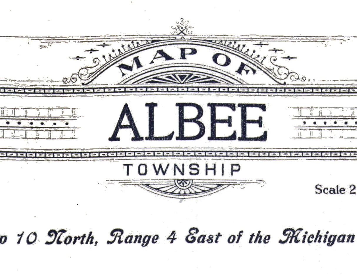 1916 Map of Albee Township Saginaw County Michigan
