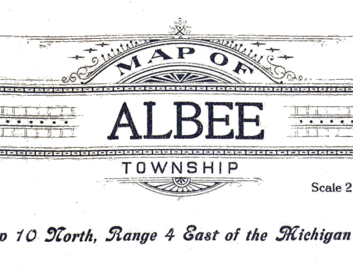 1916 Map of Albee Township Saginaw County Michigan