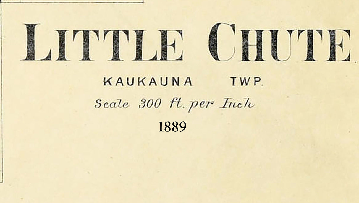 1889 Town Map of Little Chute Outagamie County Wisconsin