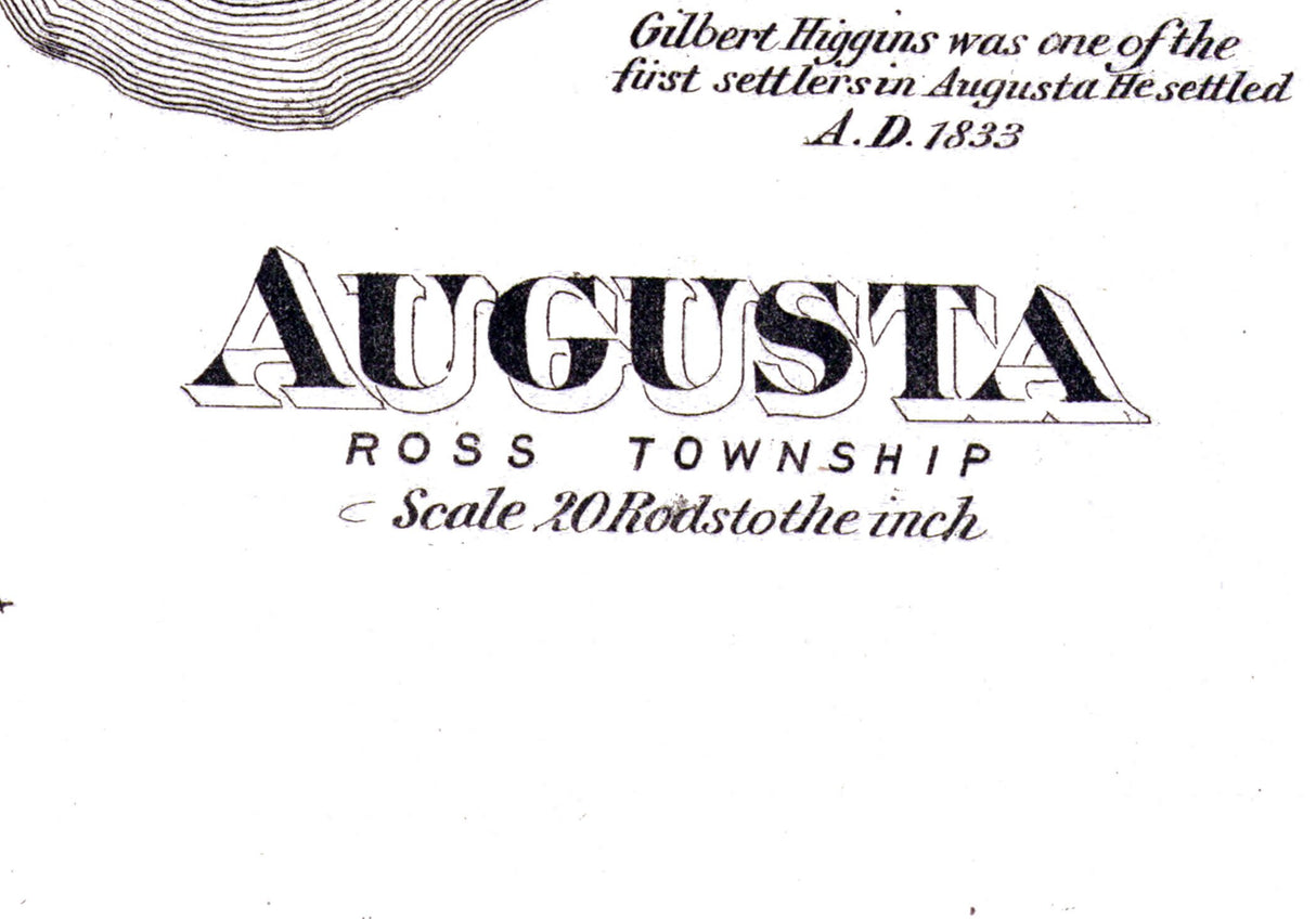 1873 Town Map of Augusta Kalamazoo County Michigan