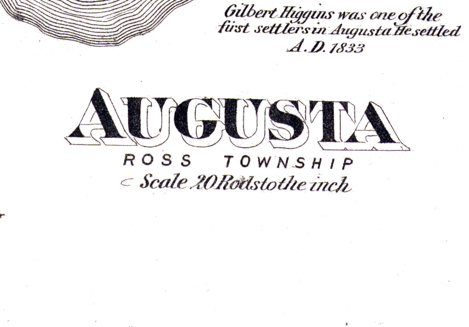 1873 Town Map of Augusta Kalamazoo County Michigan