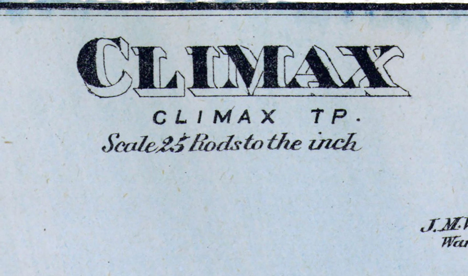 1873 Town Map of Climax Kalamazoo County Michigan