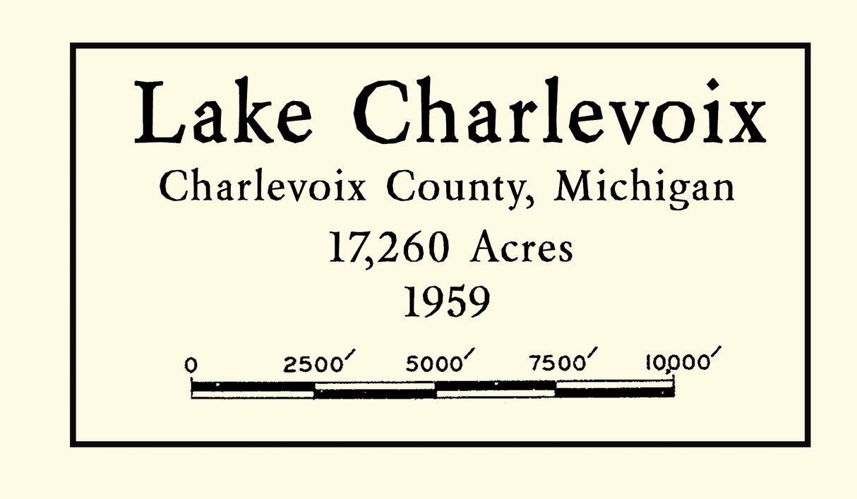 1959 Map of Lake Charlevoix Michigan