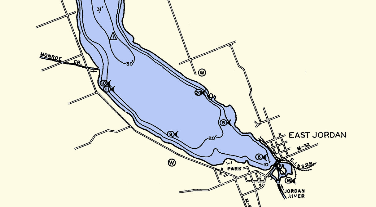 1959 Map of Lake Charlevoix Michigan