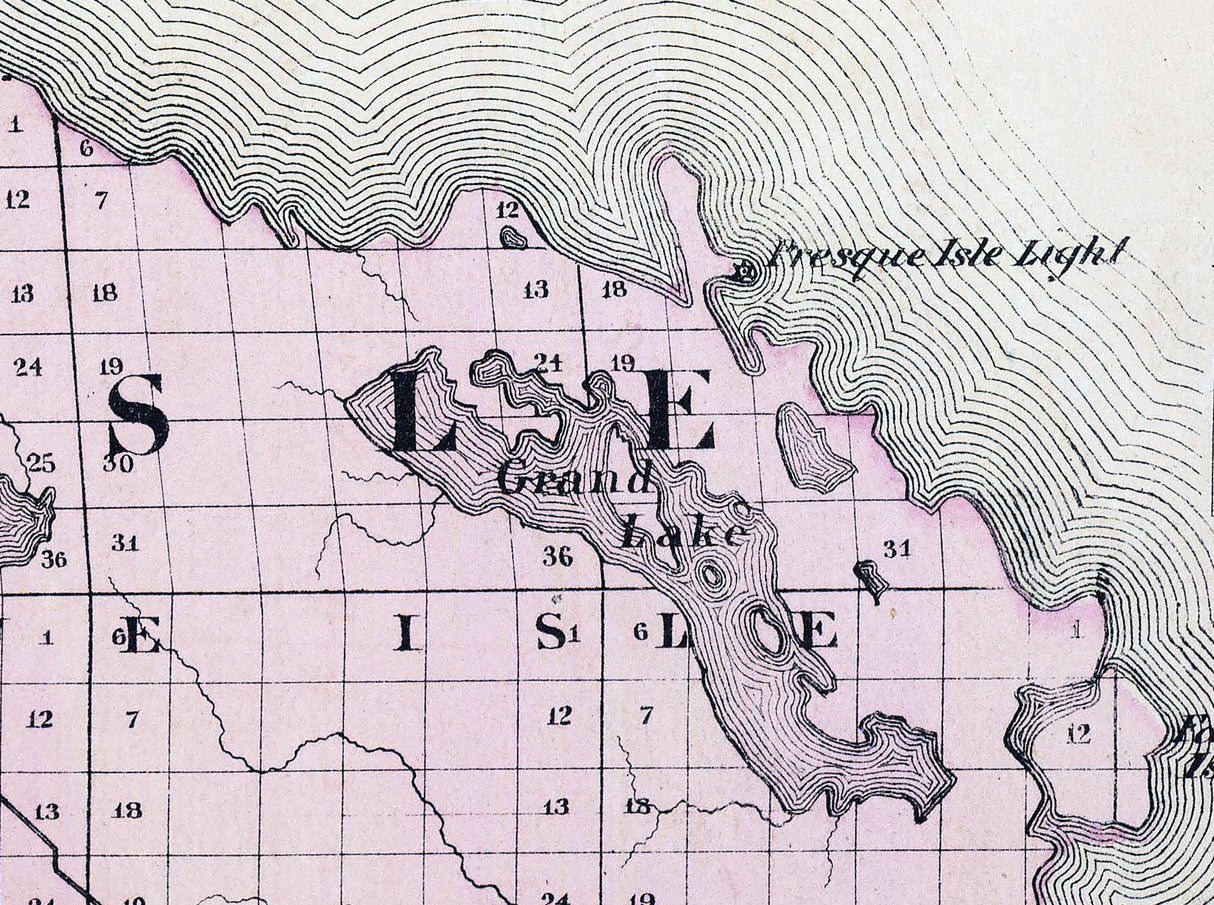 1873 Map of Presque Isle County Michigan