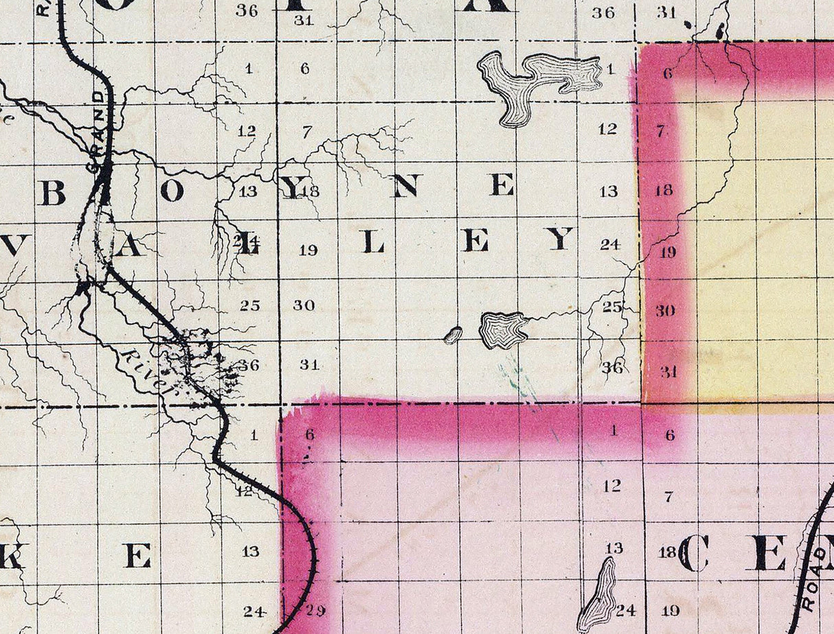 1873 Map of Otsego County Michigan