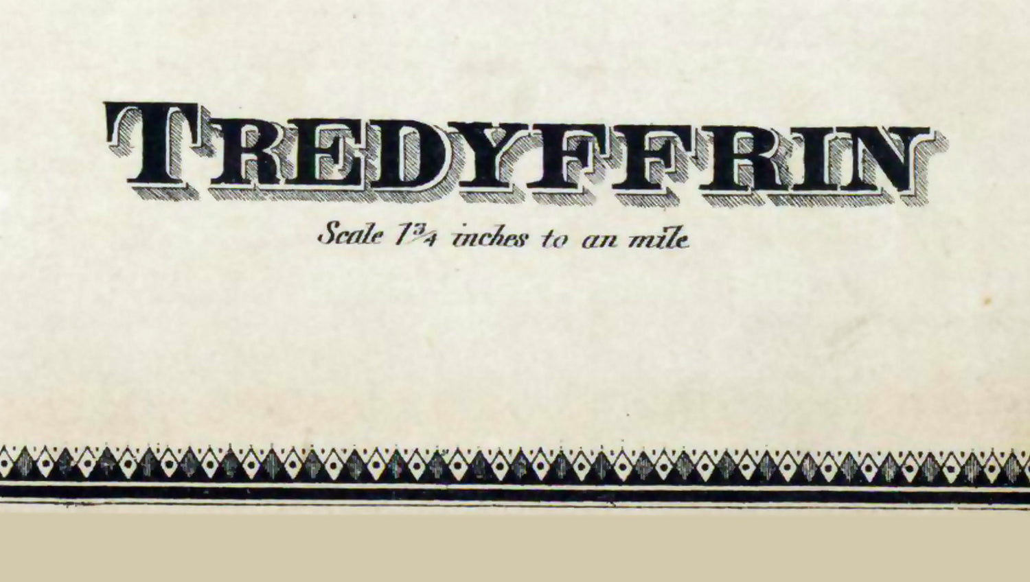 1873 Map of Tredyffrin Township Chester County Pennsylvania