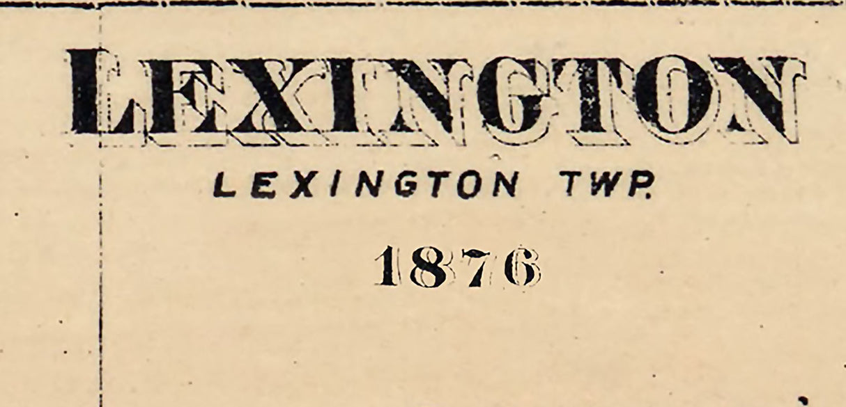 1876 Map of Lexington Sanilac County Michigan