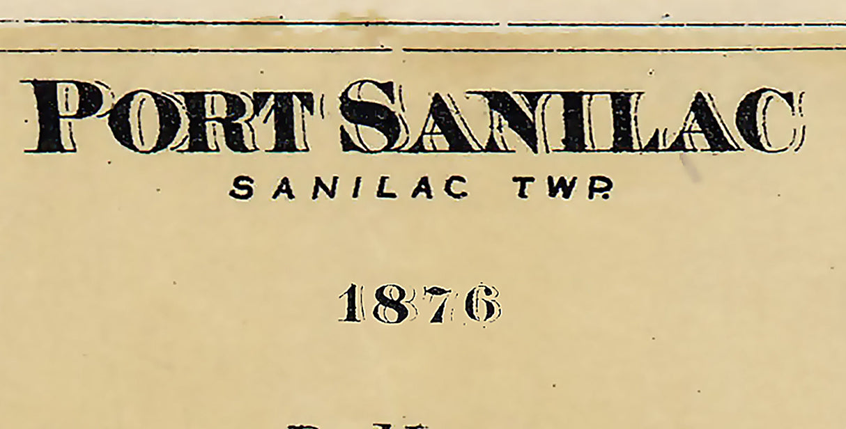 1876 Map of Port Sanilac Michigan