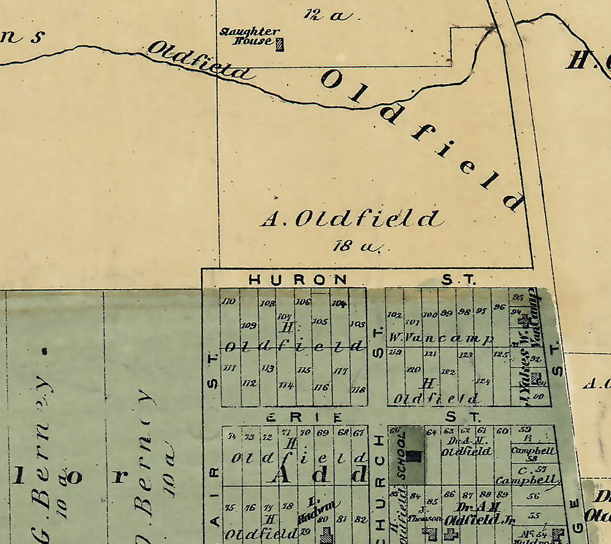 1876 Map of Port Sanilac Michigan