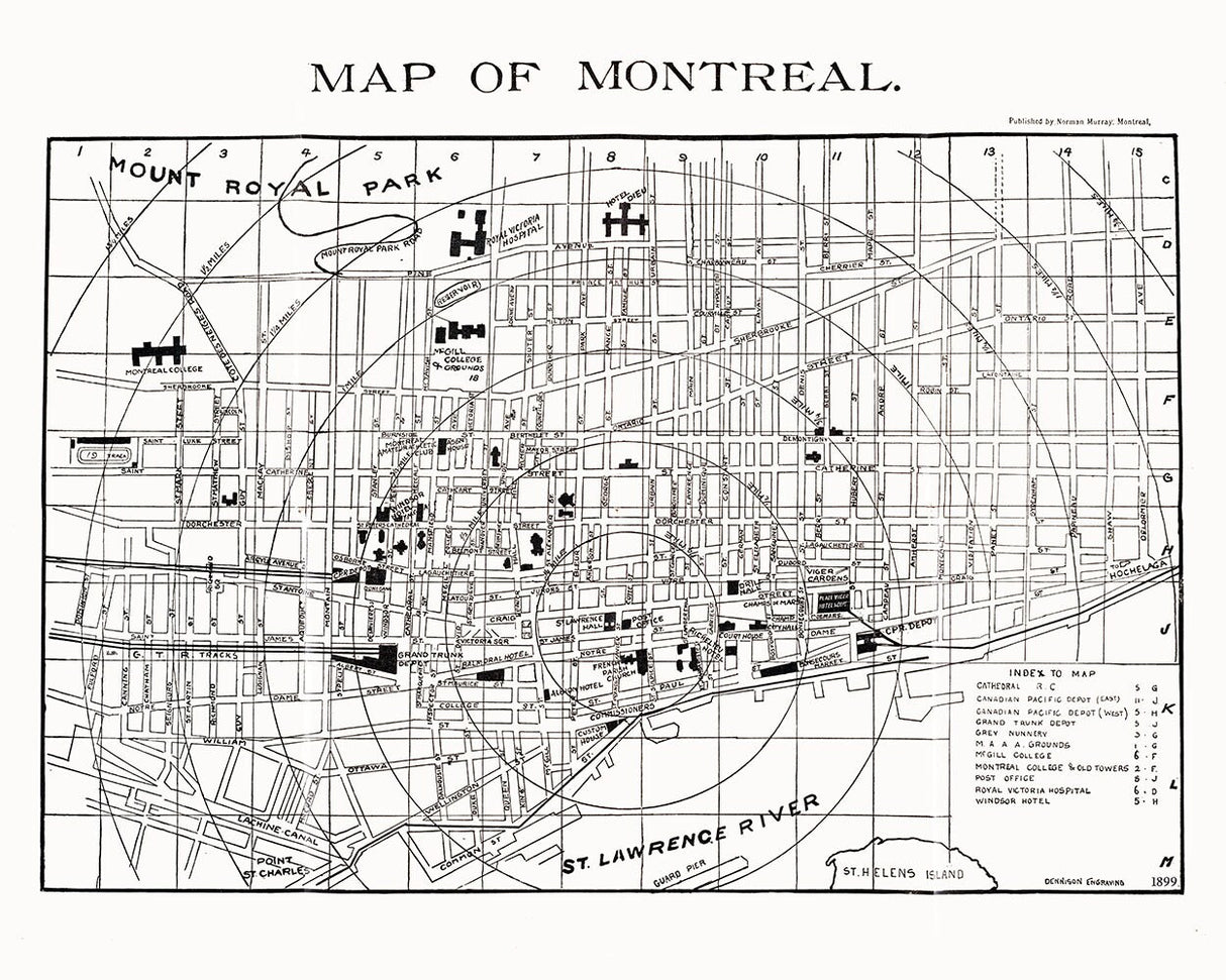1903 Map of Montreal Canada