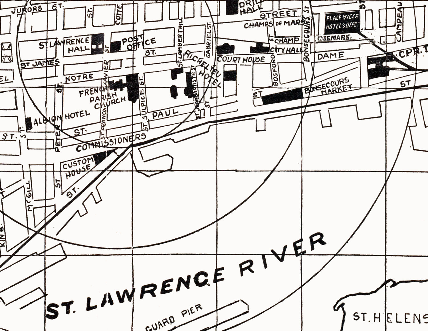 1903 Map of Montreal Canada
