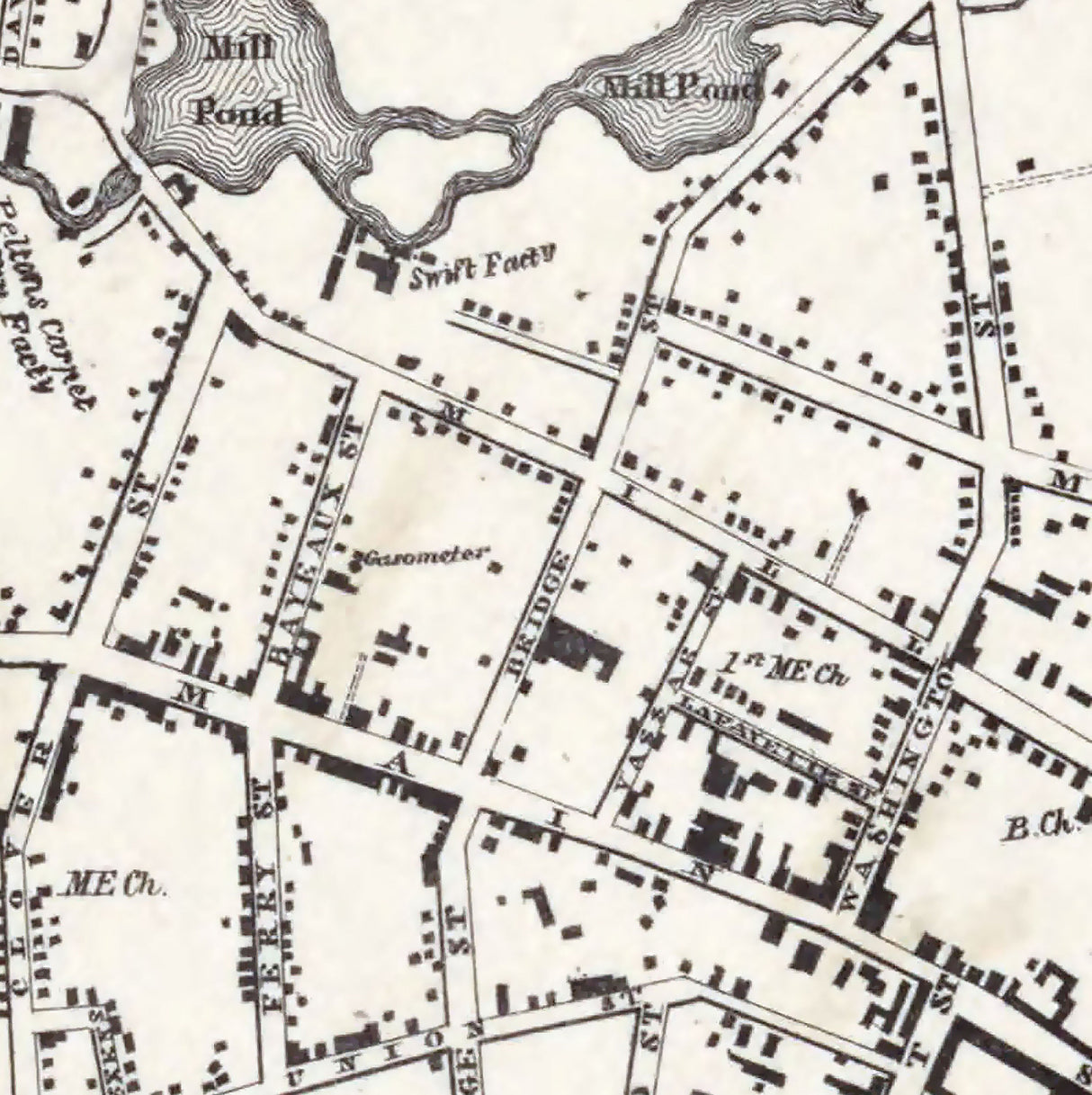 1858 Town Map of Poughkeepsie Dutchess County New York