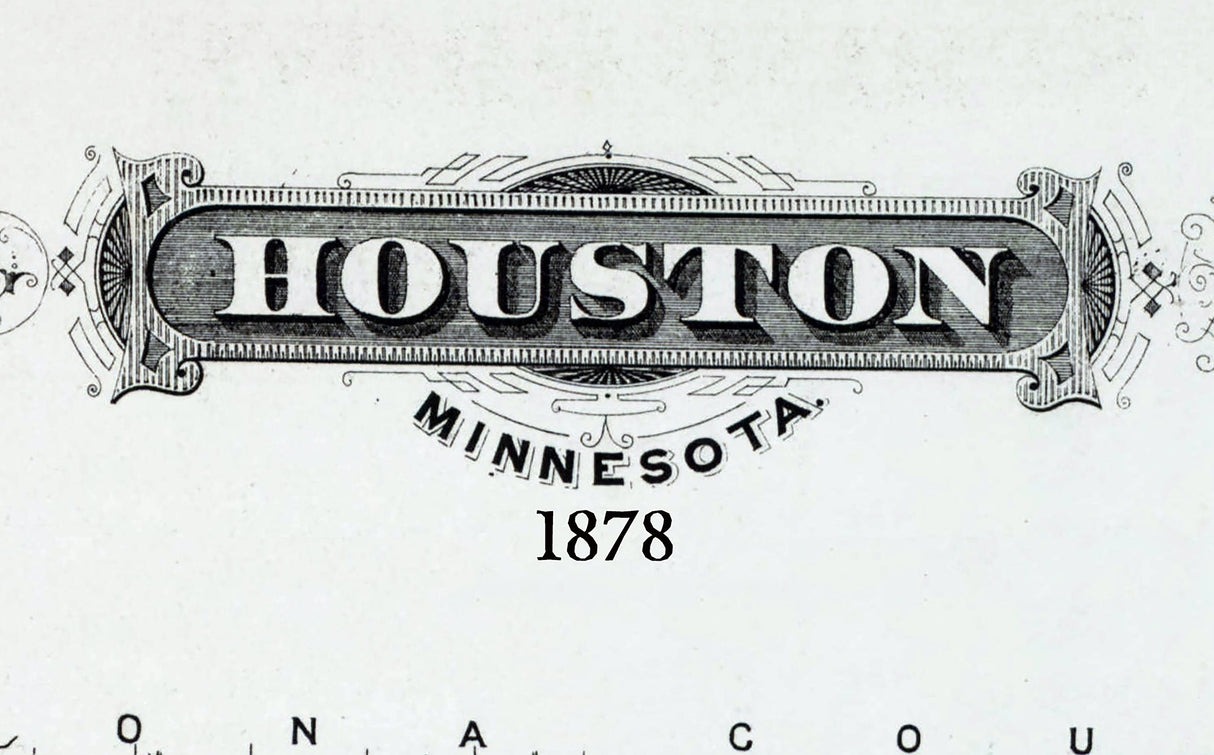 1878 Map of Houston County Minnesota