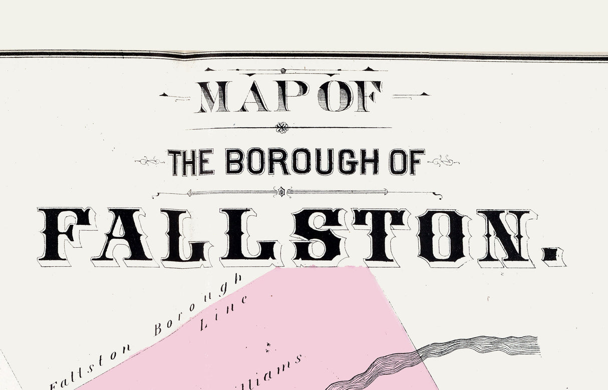 1876 Map of Fallston Beaver County Pennsylvania