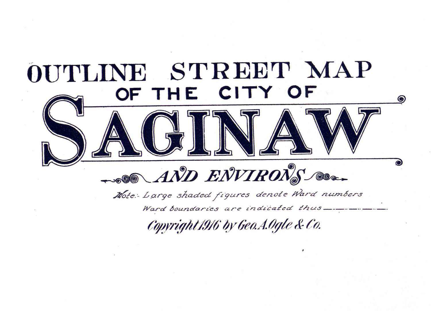1916 Town Map of Saginaw Michigan