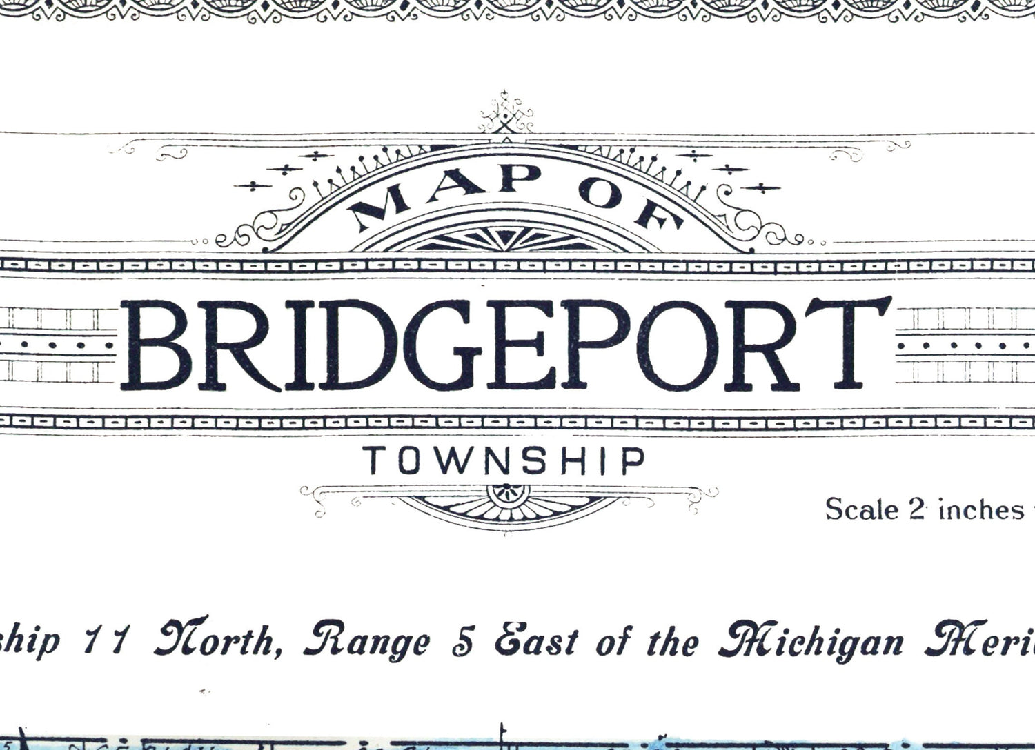 1916 Map of Bridgeport Township Saginaw County Michigan