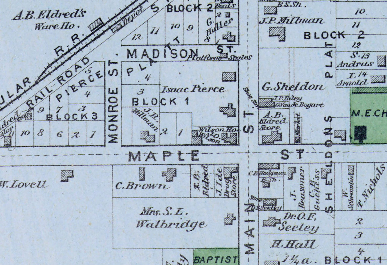 1873 Town Map of Climax Kalamazoo County Michigan