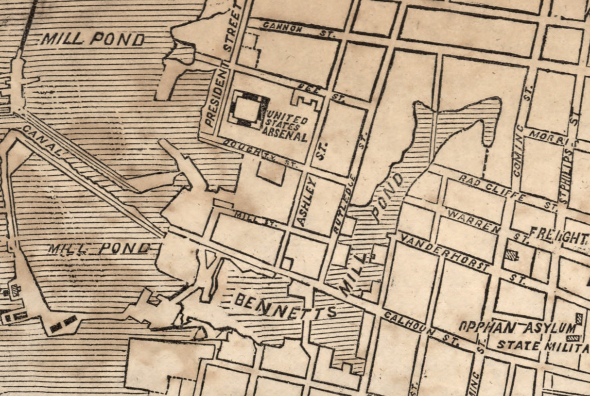 1865 Map of Charleston South Carolina