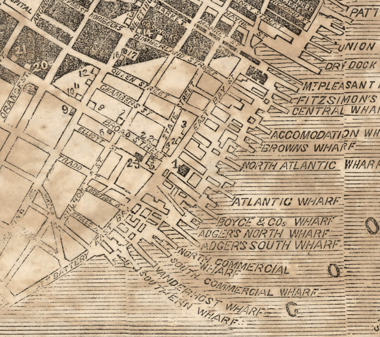 1865 Map of Charleston South Carolina