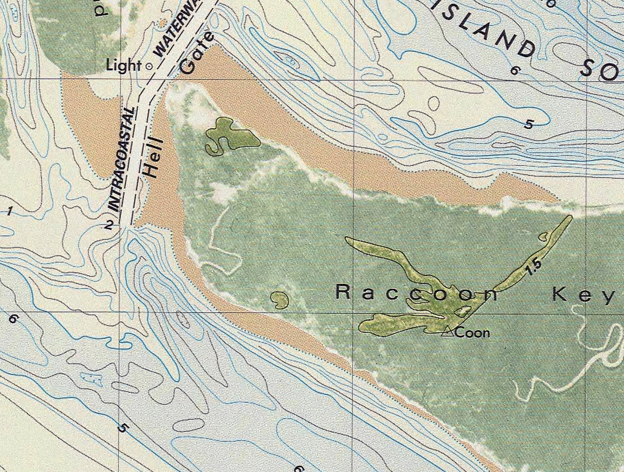 1979 Map of Raccoon Key Georgia Quadrangle
