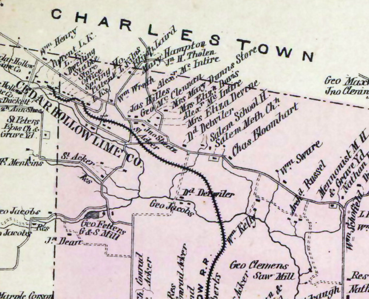 1873 Map of Tredyffrin Township Chester County Pennsylvania