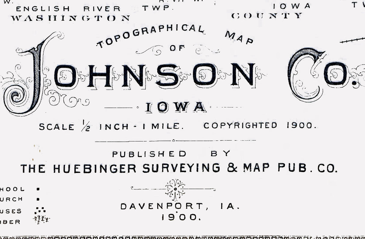 1900 Map of Johnson County Iowa