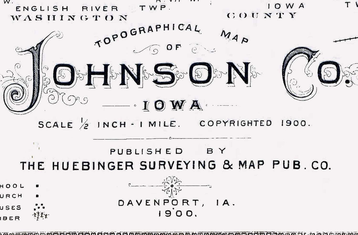 1900 Map of Johnson County Iowa