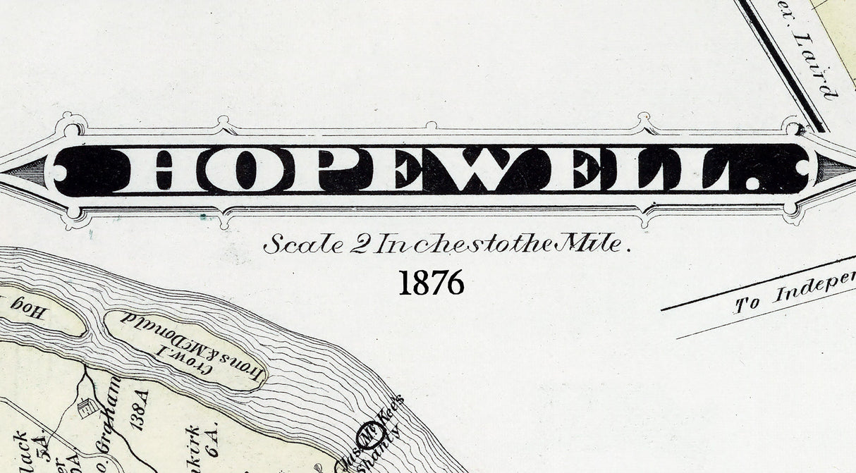 1876 Map of Hopewell Township Beaver County Pennsylvania