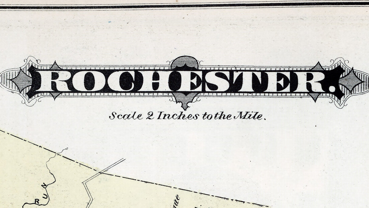 1876 Map of Rochester Township Beaver County Pennsylvania
