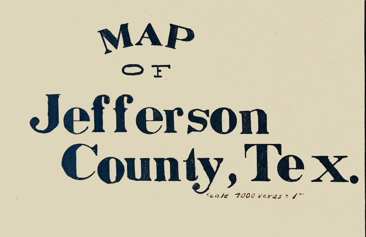 1917 Map of Jefferson County Texas