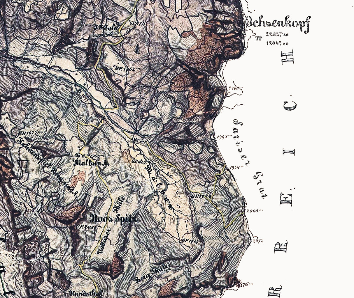 1871 Map of Liechtenstein