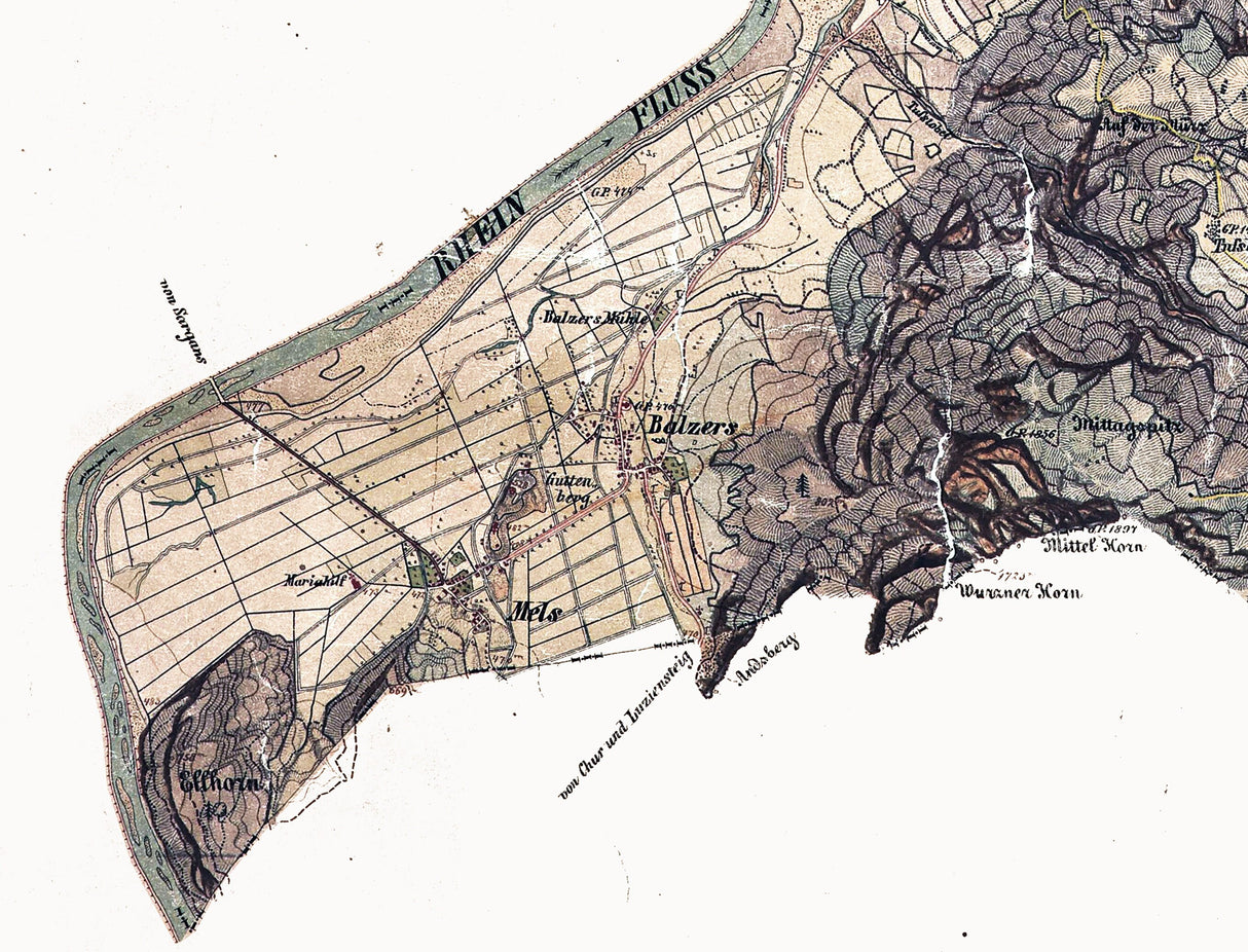 1871 Map of Liechtenstein