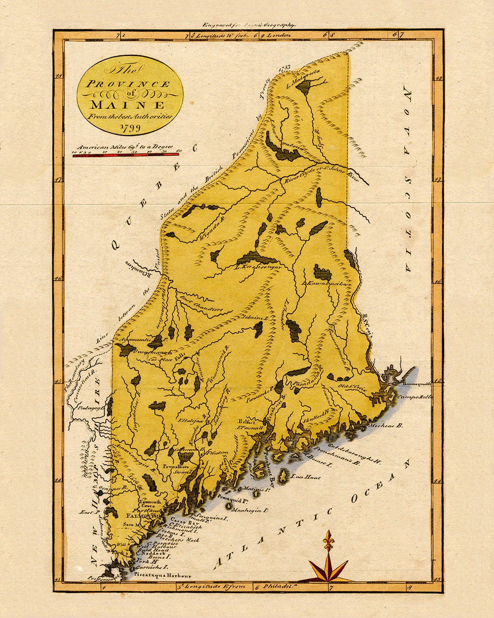 1799 Map of Maine