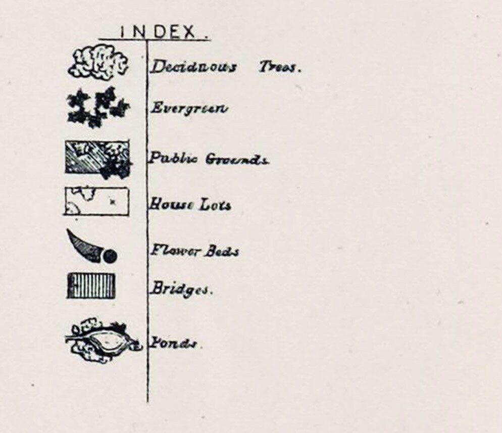 1872 Map of Ridley Park Delaware County Pennsylvania