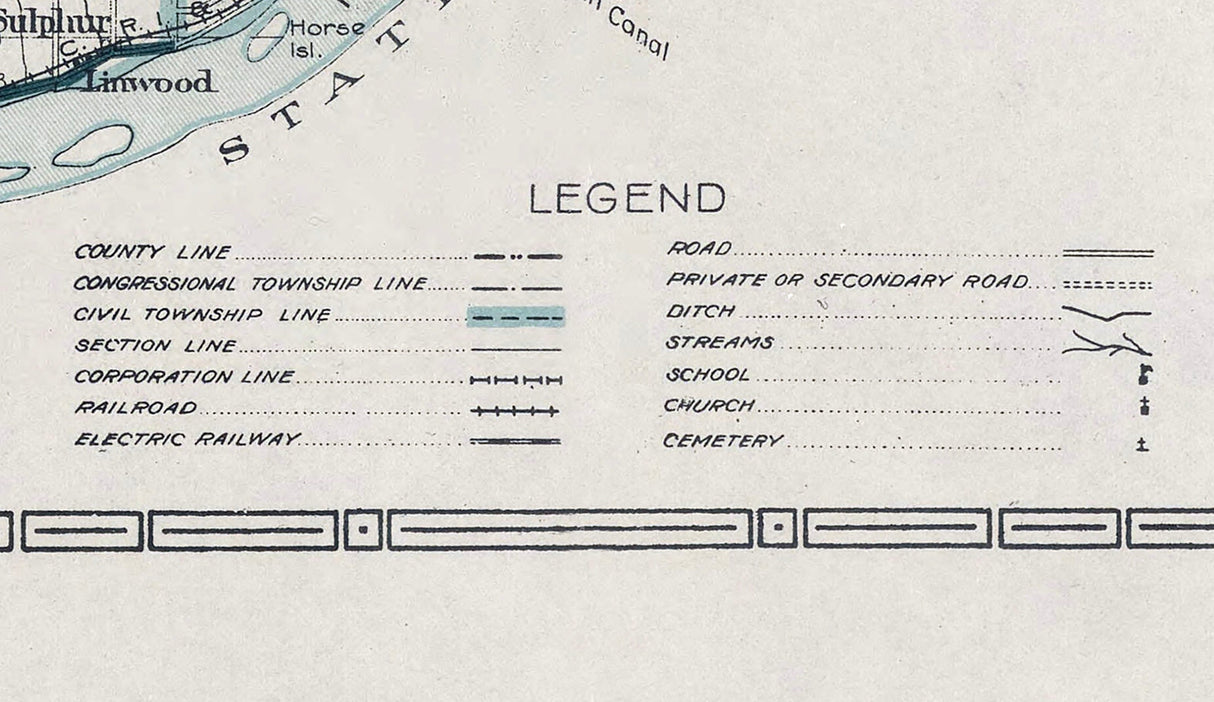 1919 Map of Scott County Iowa