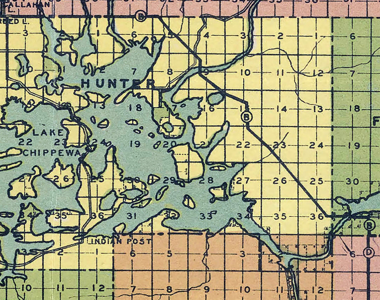 1926 Map of Sawyer County Wisconsin